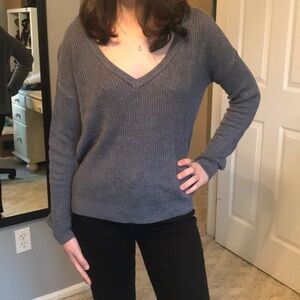 GARAGE blue v-neck sweater, Size M